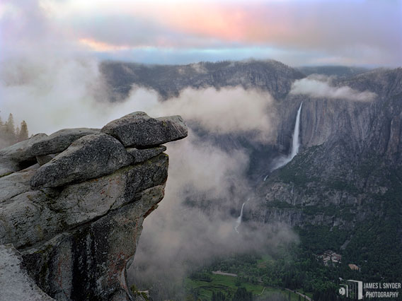Overhanging Rock and Yosemite Falls